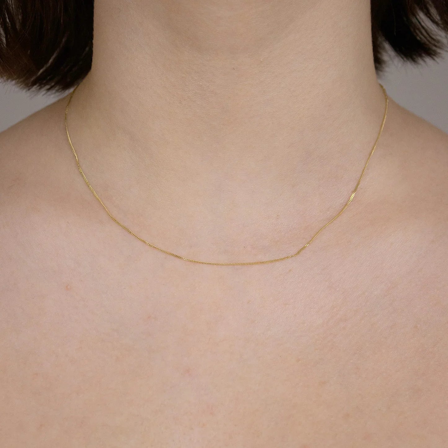 Goldkette Panzerkette Länge 45cm - Breite 0,8mm - 585-14 Karat Gold