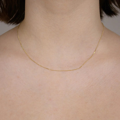 Goldkette Panzerkette Länge 45cm - Breite 0,8mm - 585-14 Karat Gold