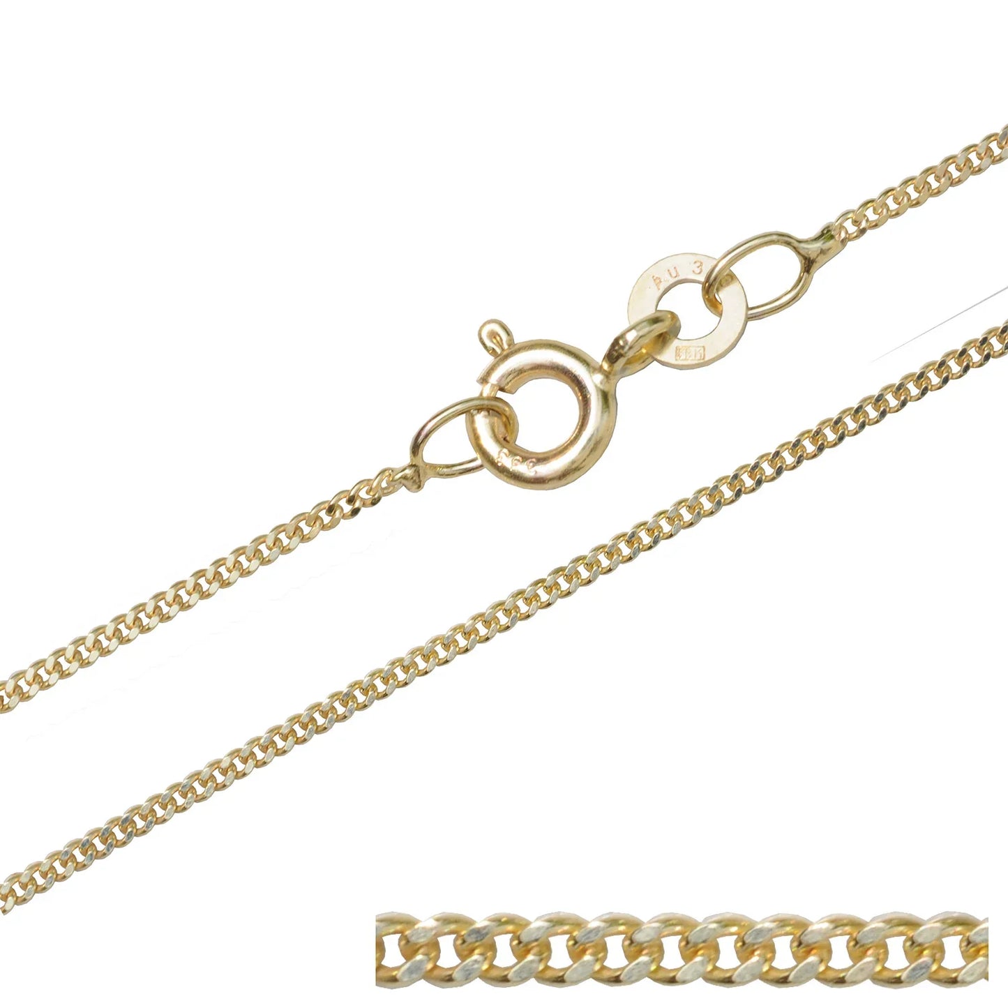 Goldkette Panzerkette Länge 45cm - Breite 0,8mm - 585-14 Karat Gold