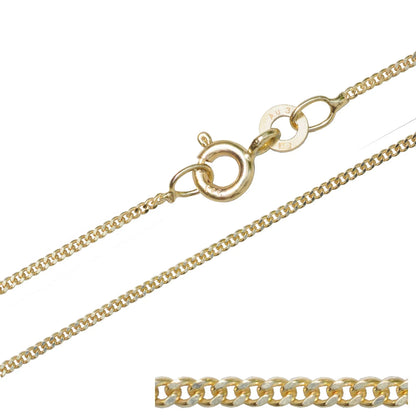 Goldkette Panzerkette Länge 45cm - Breite 0,8mm - 585-14 Karat Gold