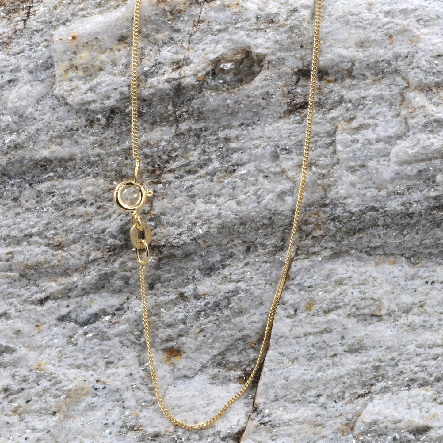 Goldkette Panzerkette Länge 45cm - Breite 0,8mm - 585-14 Karat Gold