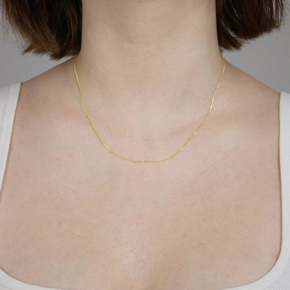 Goldkette Panzerkette Länge 45cm - Breite 1,1mm - 585-14 Karat Gold