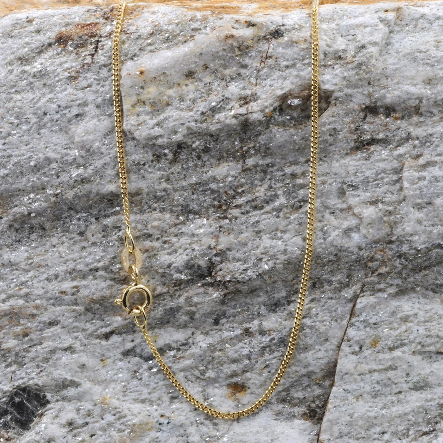 Goldkette Panzerkette Länge 45cm - Breite 1,1mm - 585-14 Karat Gold
