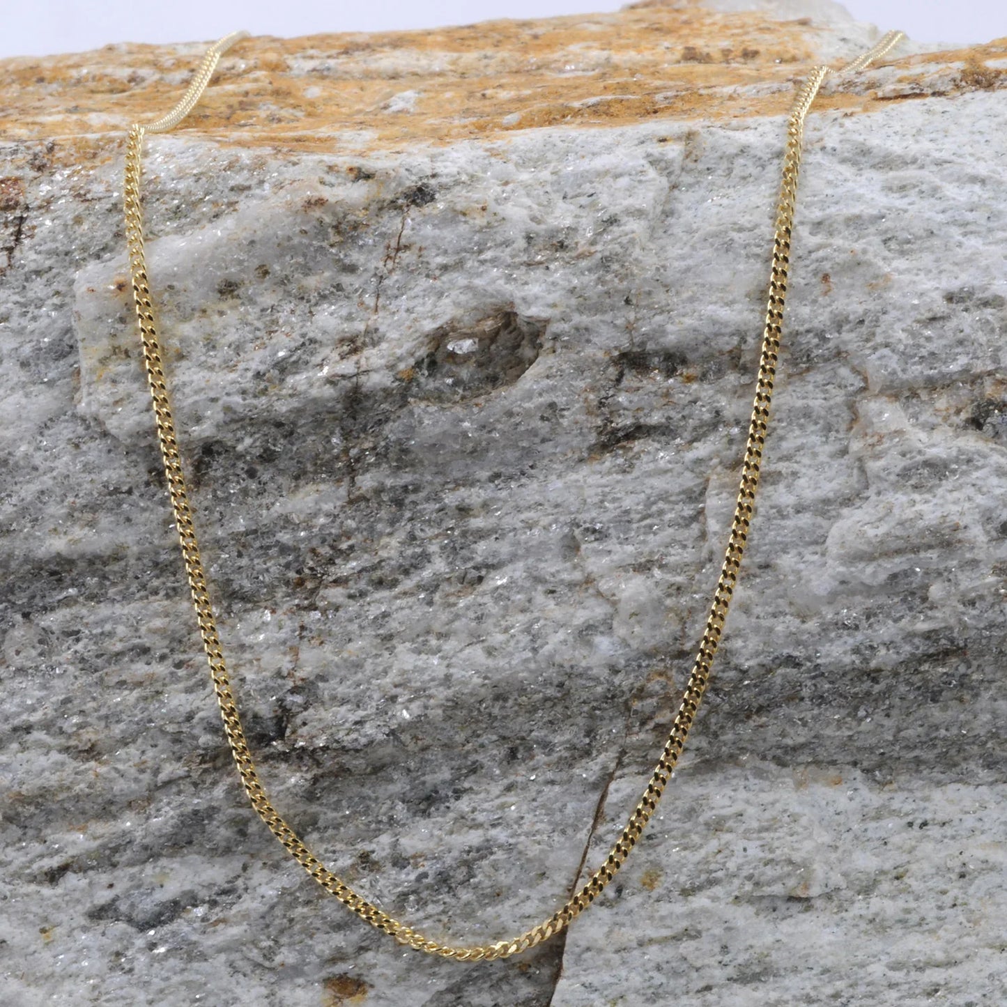 Goldkette Panzerkette Länge 38cm - Breite 1,2mm - 585-14 Karat Gold