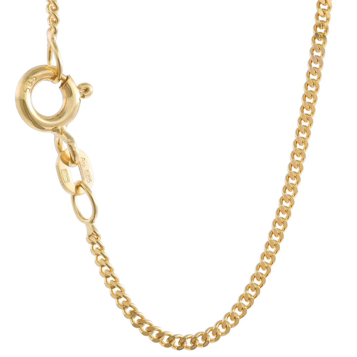 Goldkette Panzerkette Länge 60cm - Breite 1,4mm - 585-14 Karat Gold