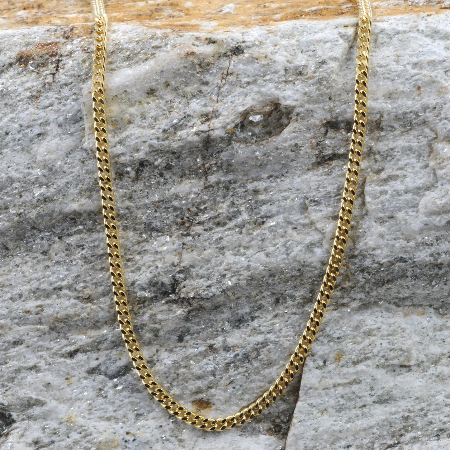 Goldkette Panzerkette Länge 45cm - Breite 2,1mm - 585-14 Karat Gold