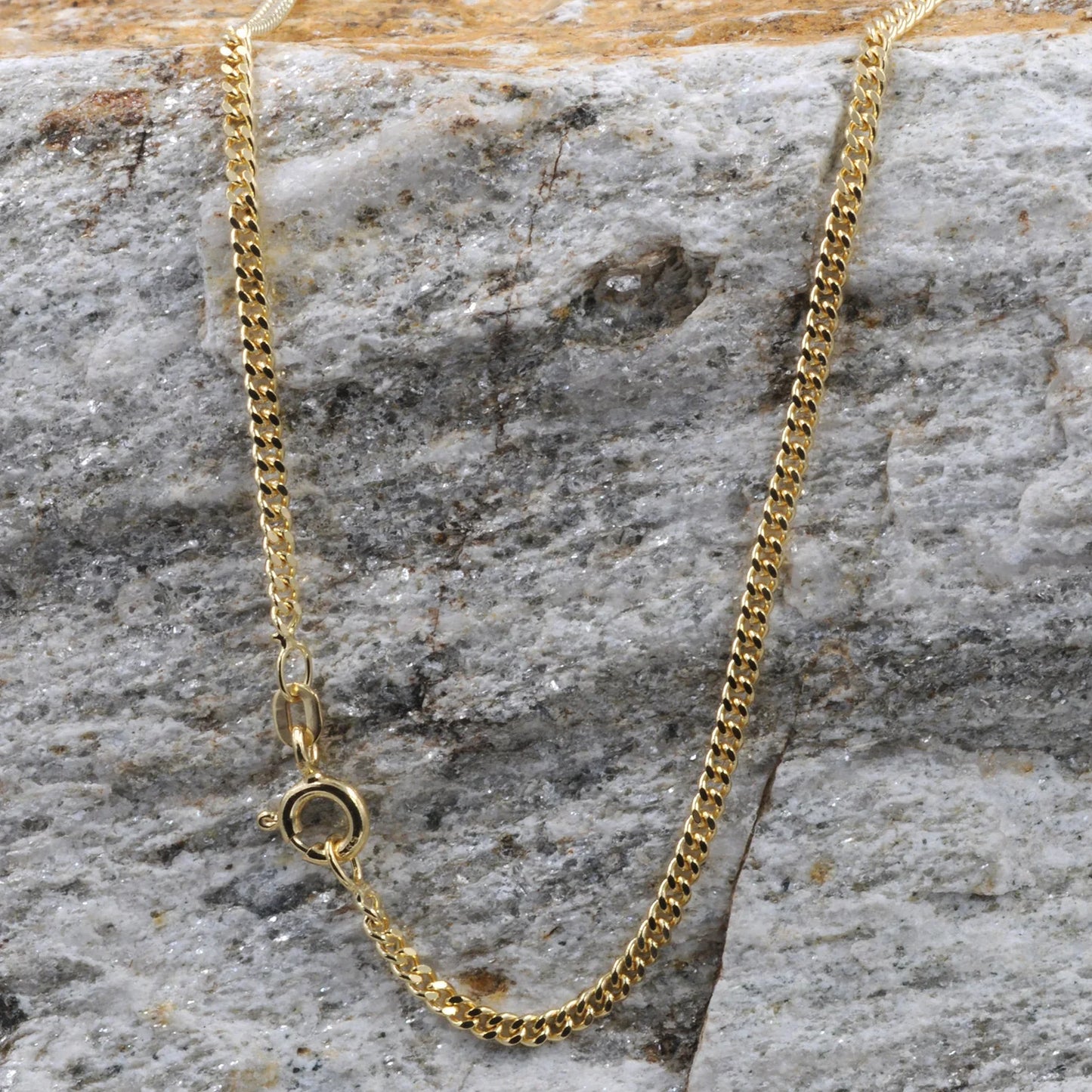 Goldkette Panzerkette Länge 50cm - Breite 2,1mm - 585-14 Karat Gold