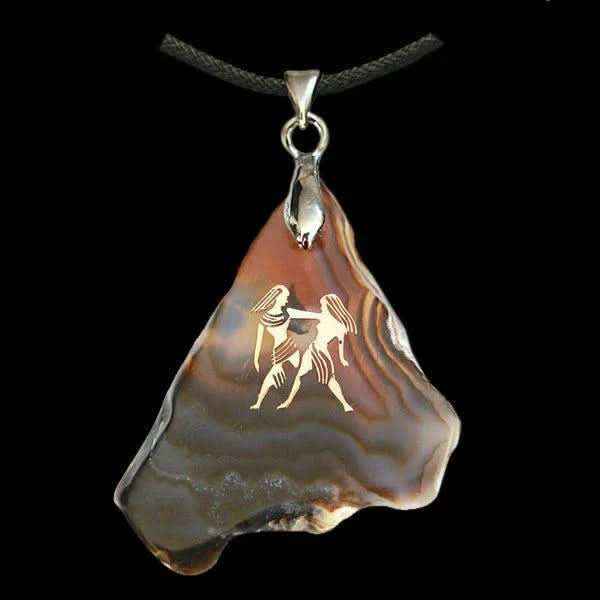 Achat Sternzeichen Anhänger 12 Motive - Firma Holzenplotz - Silberketten-Goldketten.de 