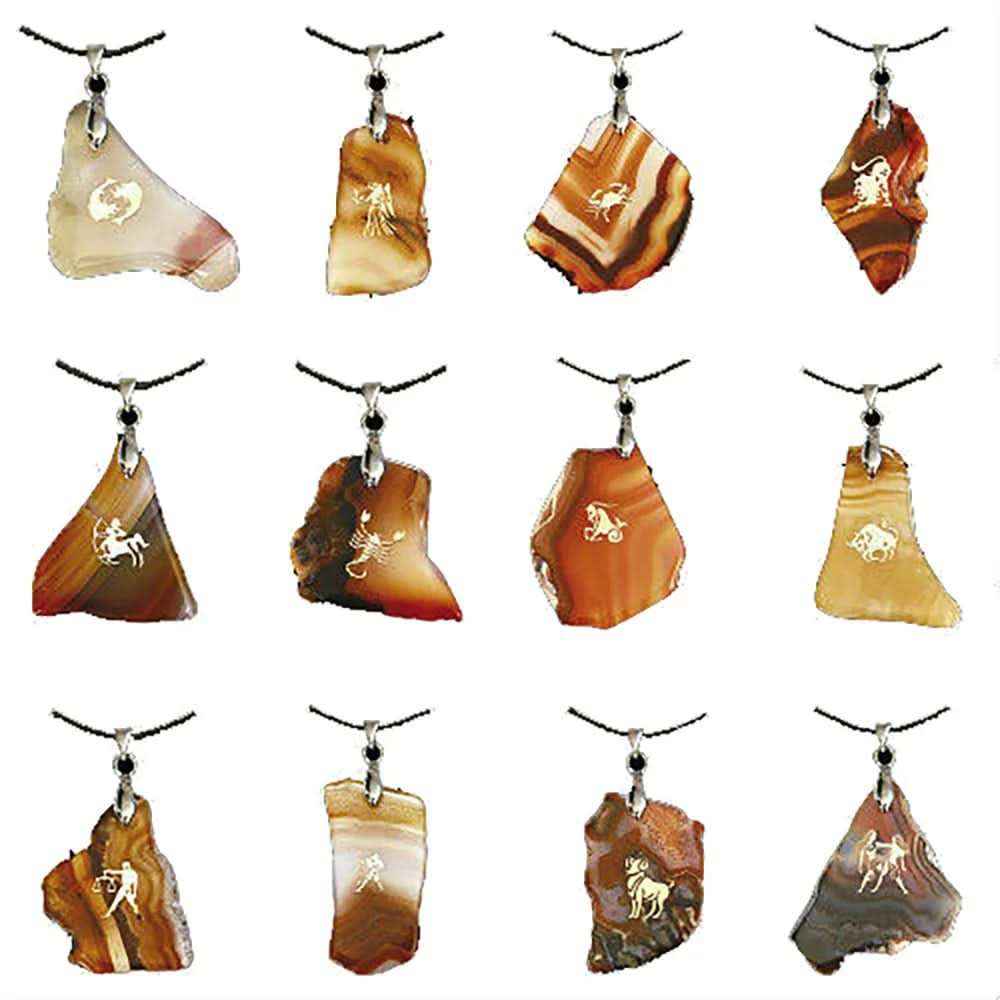 Achat Sternzeichen Anhänger 12 Motive - Firma Holzenplotz - Silberketten-Goldketten.de 