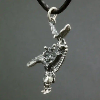 Adlertänzer mit Adler Schmuck Anhänger 925er Silber - Vögel - 30x30mm (inklusive Aufhängeöse)