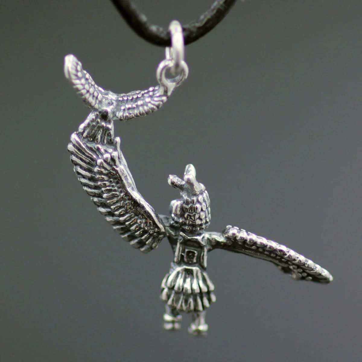 Adlertänzer mit Adler Schmuck Anhänger 925er Silber - Vögel - 30x30mm (inklusive Aufhängeöse)