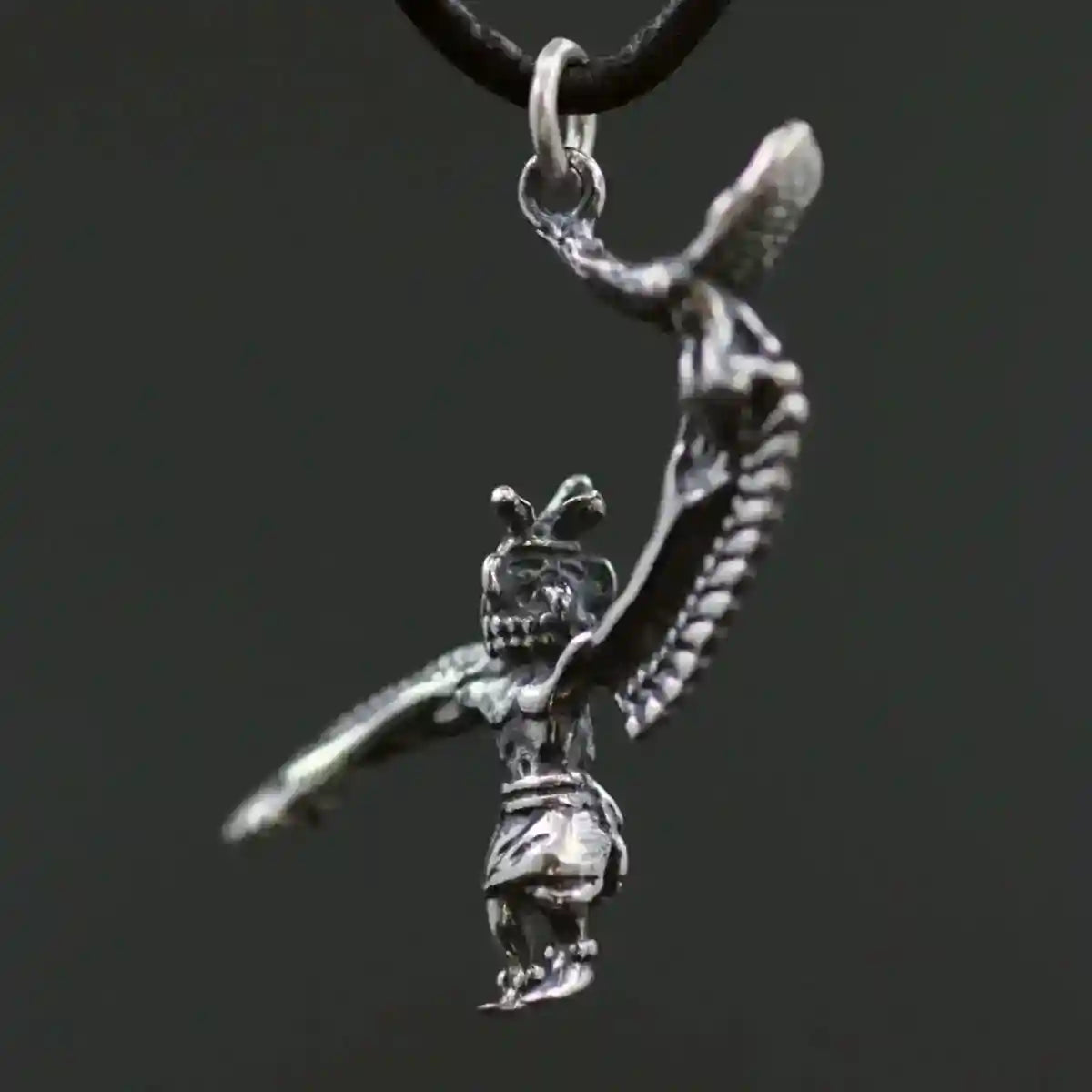 Adlertänzer mit Adler Schmuck Anhänger 925er Silber - Vögel - 30x30mm (inklusive Aufhängeöse)