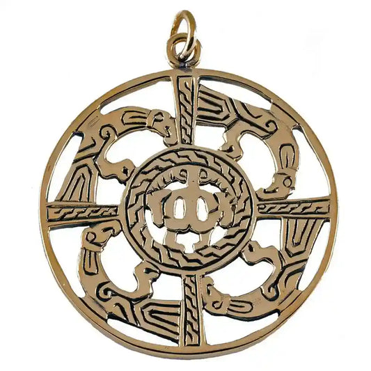 Alamannische Zierscheibe Adler Bronze massiv Anhänger Schmuck Christen - Firma Holzenplotz - Silberketten-Goldketten.de 