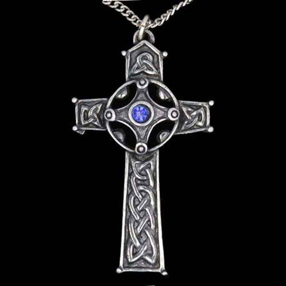 Ambrosius Kreuz Anhänger Schmuck - mit Halskette - 54x32mm