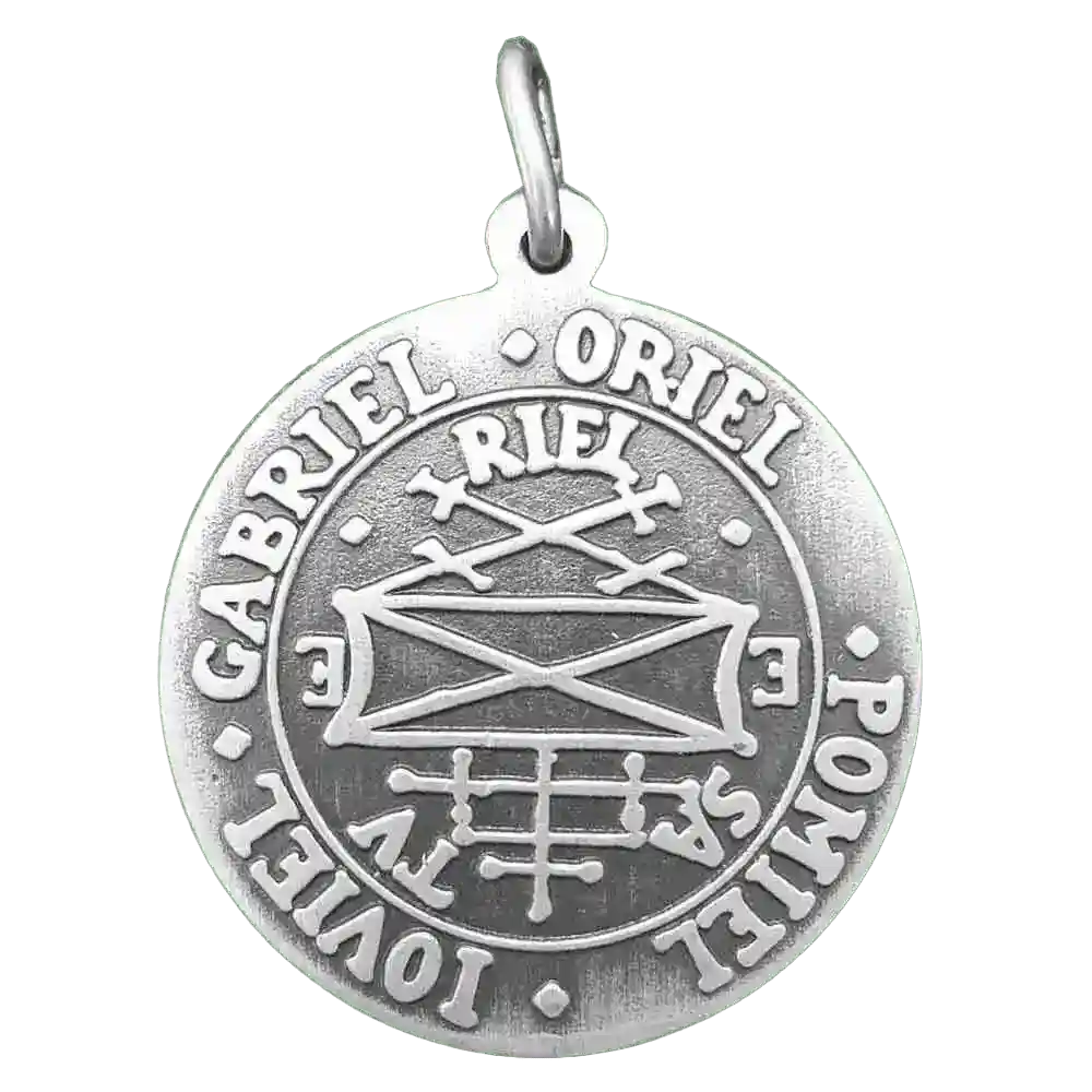 Amulett der vier Erzengel Silber Anhänger Schmuck Gabriel Oriel Ioviel