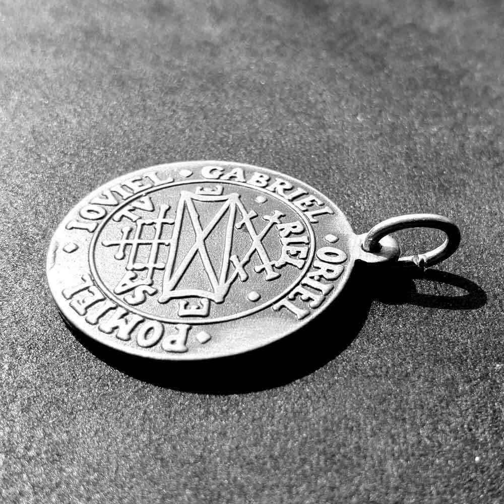 Amulett der vier Erzengel Silber Anhänger Schmuck Gabriel Oriel Ioviel
