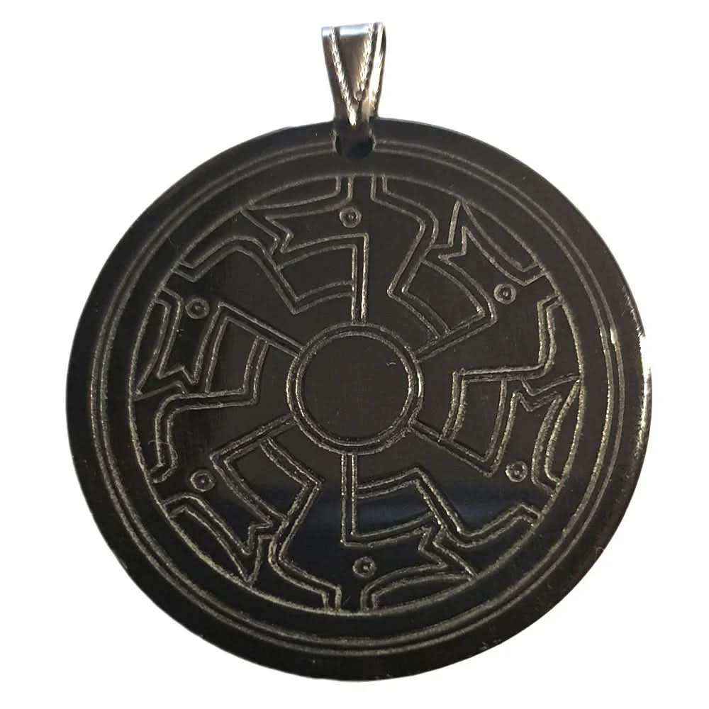 Amulett im Tierstil einer Zierscheibe Horn Schmuck Anhänger 35 mm