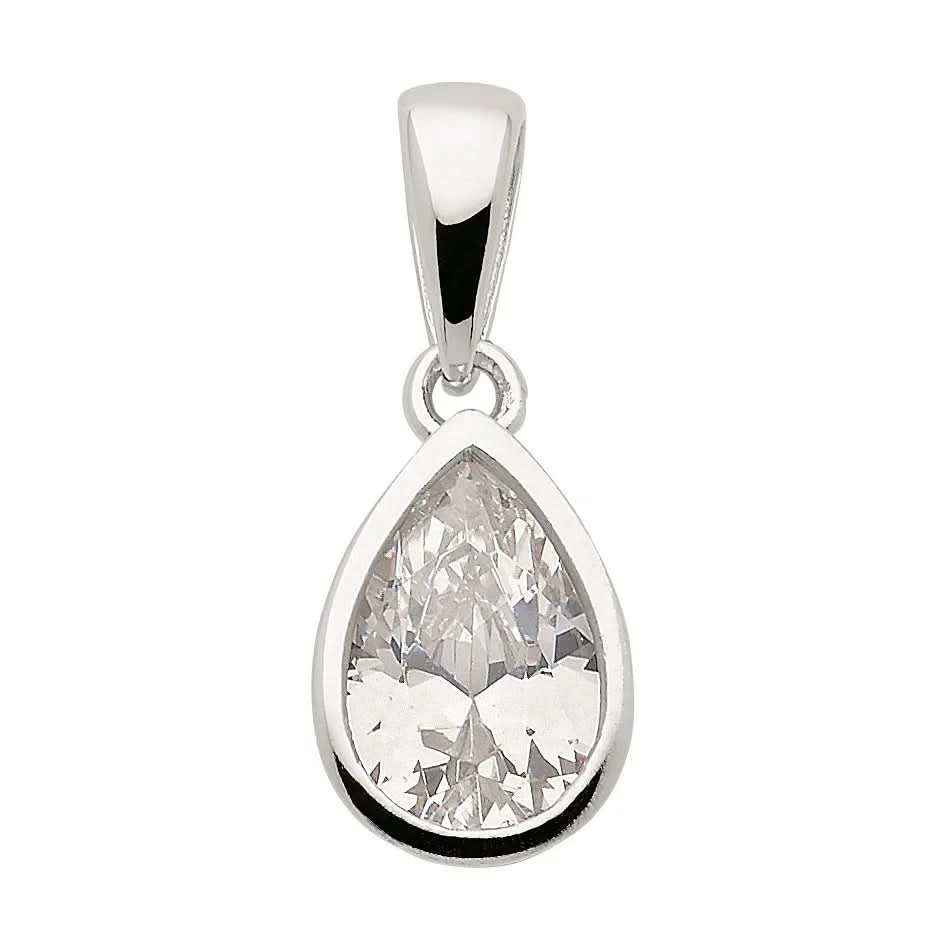 Anhänger aus Silber mit Zirkonia aus massiv 925 Sterlingsilber