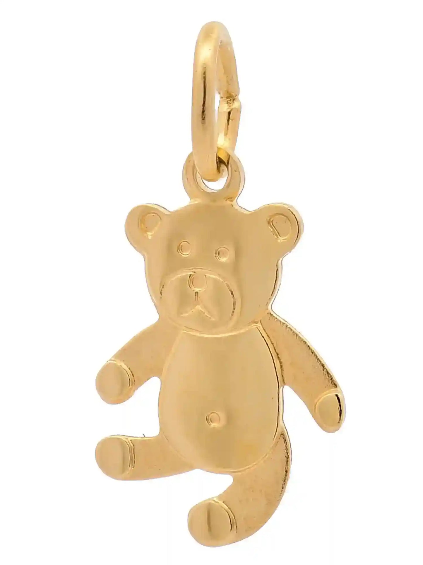 Anhänger Bär 333-8 Karat Gold mit vergoldeter Silberkette - Firma Holzenplotz - Silberketten-Goldketten.de 