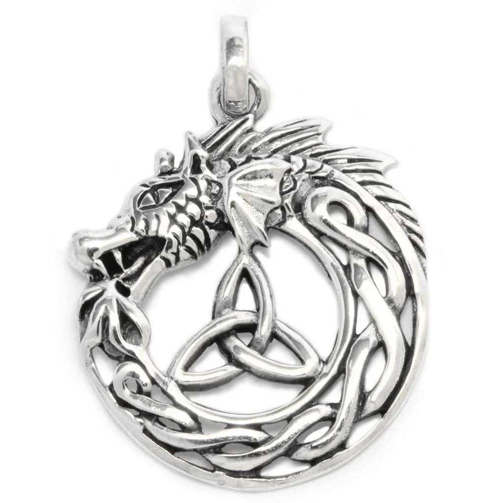 Anhänger Braigh Midgardschlange 925er Silber - Drachen - 32x24mm - Firma Holzenplotz - Silberketten - Goldketten.de
