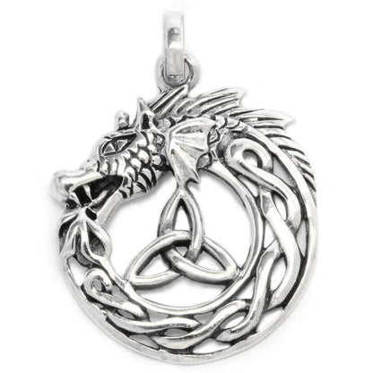 Anhänger Braigh Midgardschlange 925er Silber - Drachen - 32x24mm - Firma Holzenplotz - Silberketten - Goldketten.de
