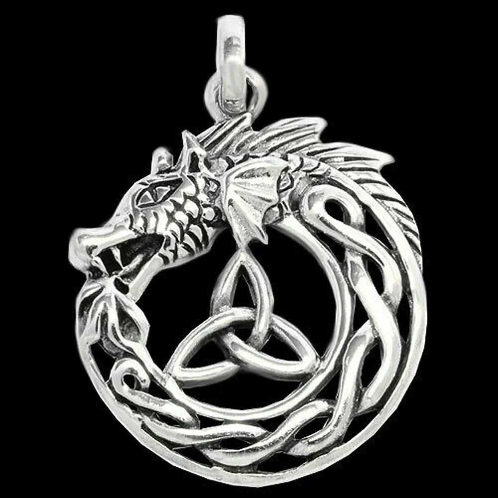 Anhänger Braigh Midgardschlange 925er Silber - Drachen - 32x24mm - Firma Holzenplotz - Silberketten - Goldketten.de