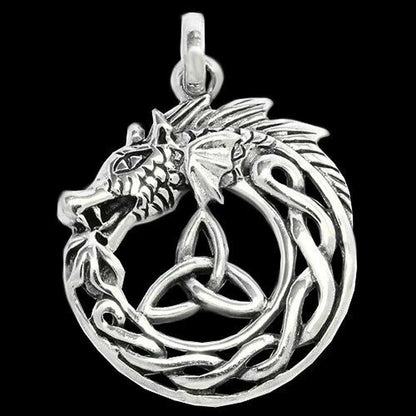 Anhänger Braigh Midgardschlange 925er Silber - Drachen - 32x24mm - Firma Holzenplotz - Silberketten - Goldketten.de