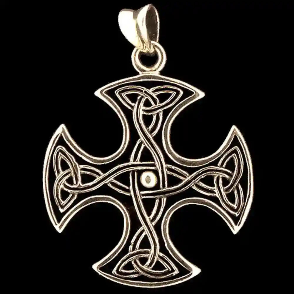 Anhänger Bronze Cross Celtic Schmuck - Keltische Knoten , Kreuze - 38x29mm