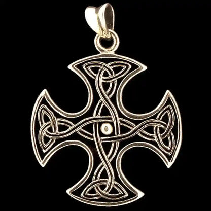 Anhänger Bronze Cross Celtic Schmuck - Keltische Knoten , Kreuze - 38x29mm