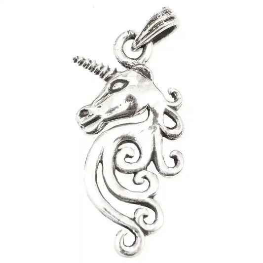 Anhänger Das Silberne Einhorn  Schmuck - Einhorn - 30x12mm