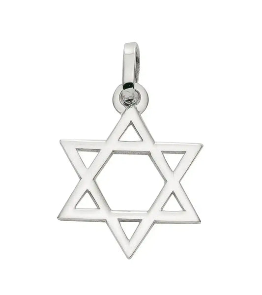 Anhänger Davidstern Kettenanhänger aus massiv 925 Sterlingsilber - Firma Holzenplotz - Silberketten - Goldketten.de