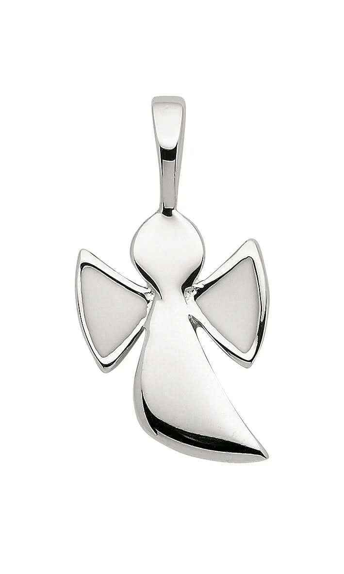 Anhänger Engel Kettenanhänger aus Silber mit Email - massiv 925 Sterlingsilber