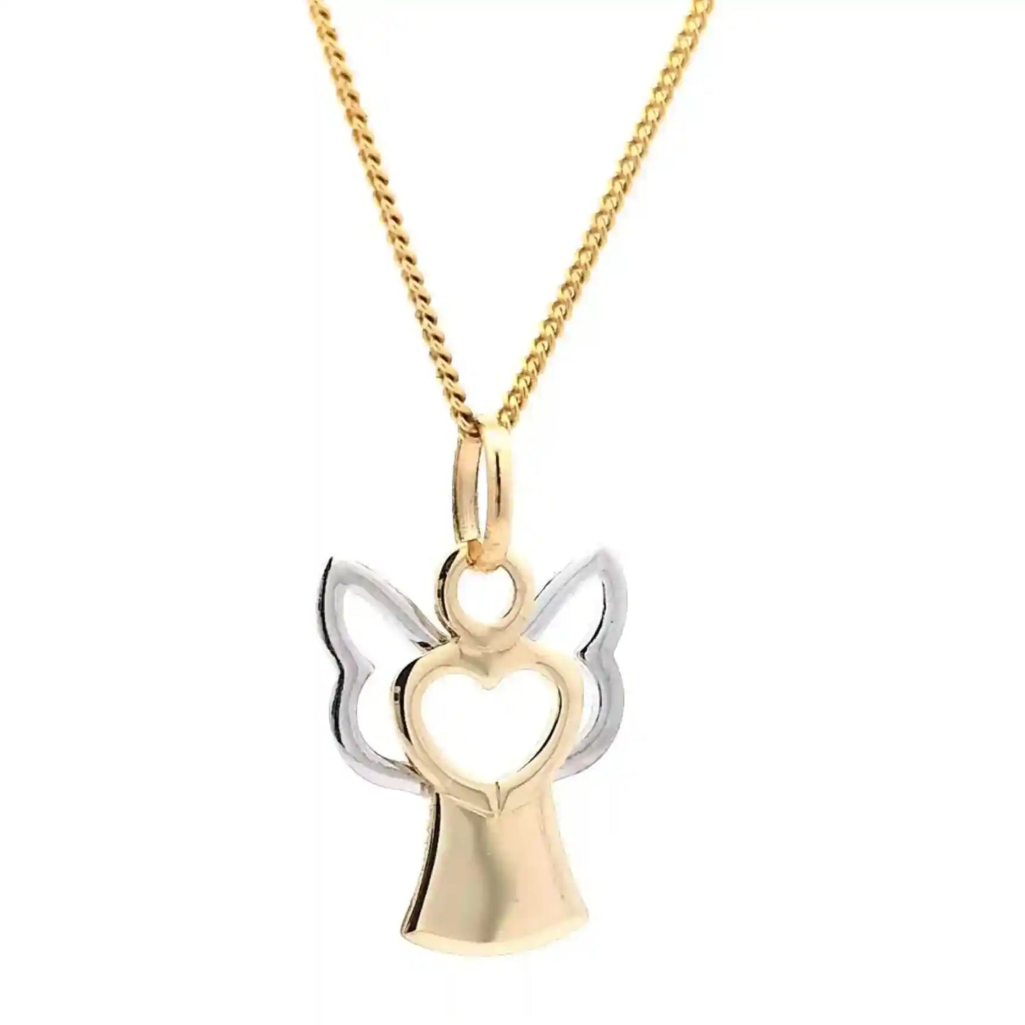 Anhänger Engelchen 585 14 Karat Gold mit massiver Goldkette 1,1 mm 585 - Firma Holzenplotz - Silberketten-Goldketten.de 