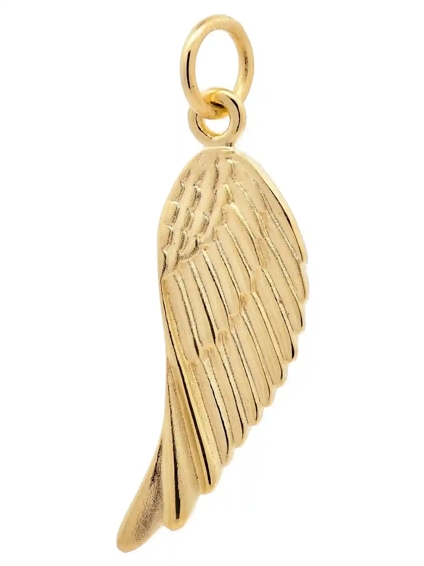 Anhänger Flügel 925 Silber vergoldet mit verg. Silberkette - Firma Holzenplotz - Silberketten-Goldketten.de 