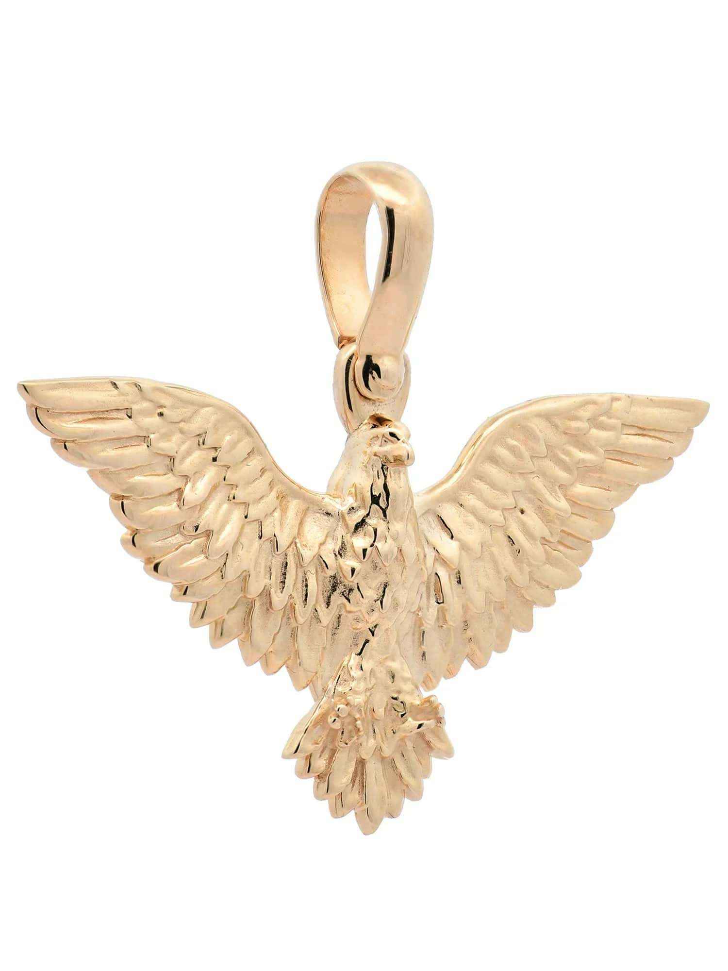 Anhänger für Halskette Adler echt massiv 585-14 Karat Gold 7,3 g - Firma Holzenplotz - Silberketten-Goldketten.de 