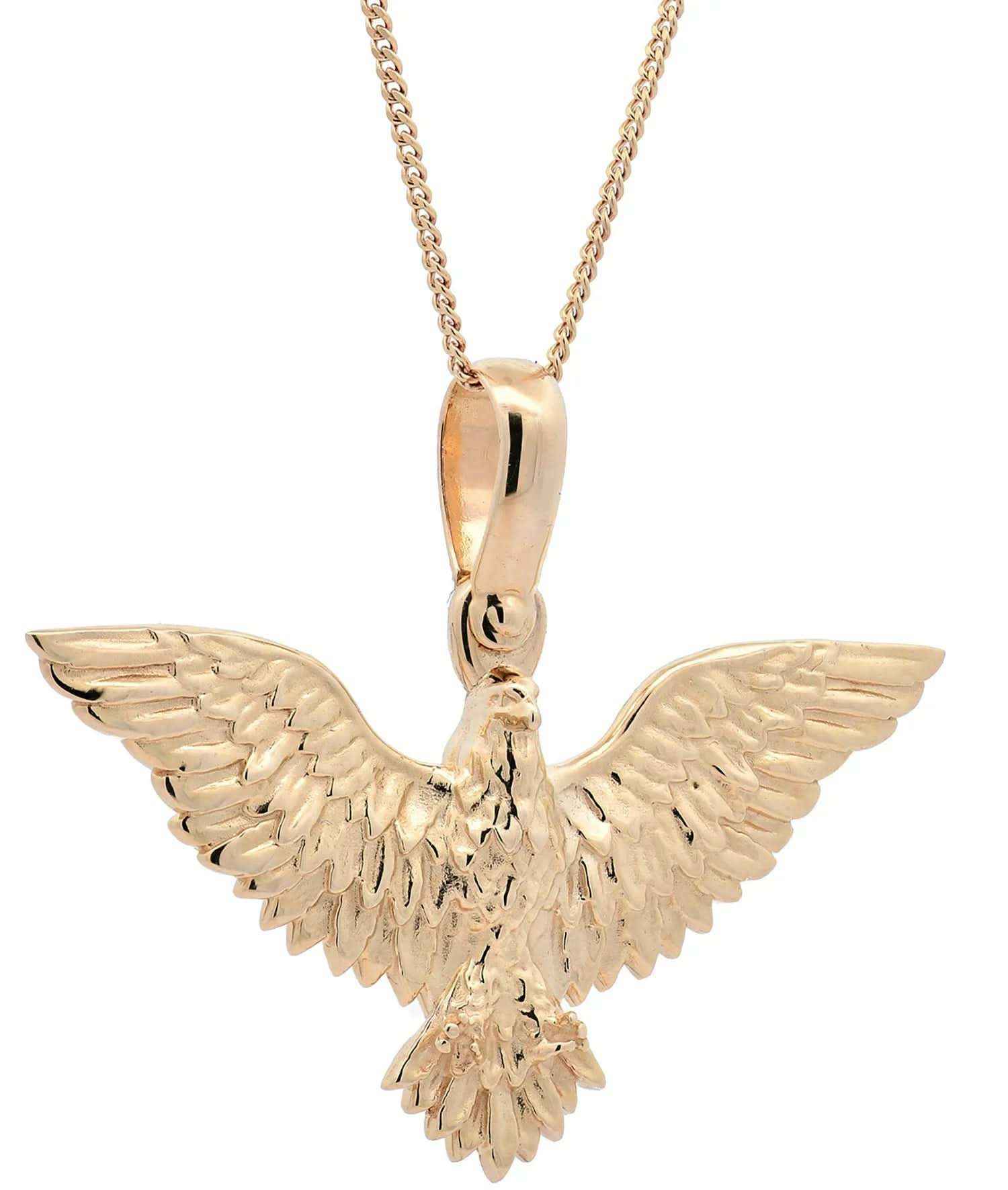 Anhänger für Halskette Adler echt massiv 585-14 Karat Gold 7,3 g - Firma Holzenplotz - Silberketten-Goldketten.de 