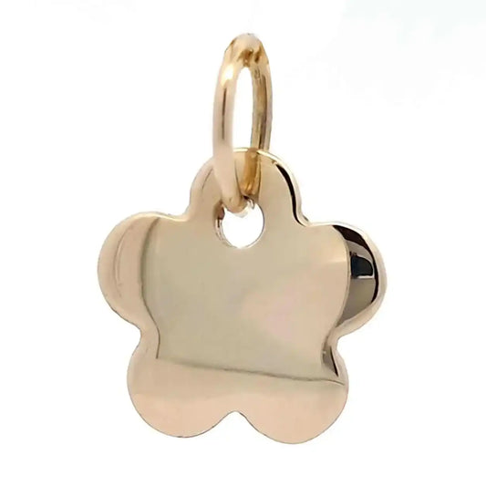 Anhänger für Halskette Blume echt massiv 585-14 Karat Gold