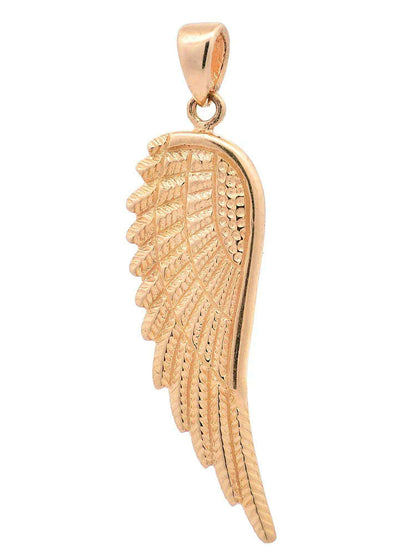 Anhänger für Halskette Flügel echt massiv 585-14 Karat Gold - Firma Holzenplotz - Silberketten-Goldketten.de 