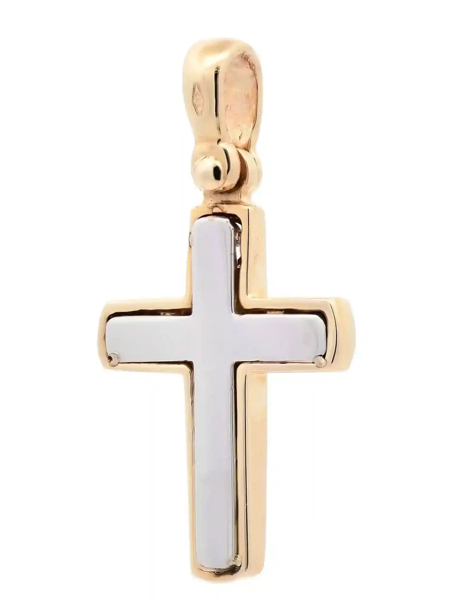Anhänger für Halskette Kreuz echt massiv 585-14 Karat Gold - Firma Holzenplotz - Silberketten-Goldketten.de 