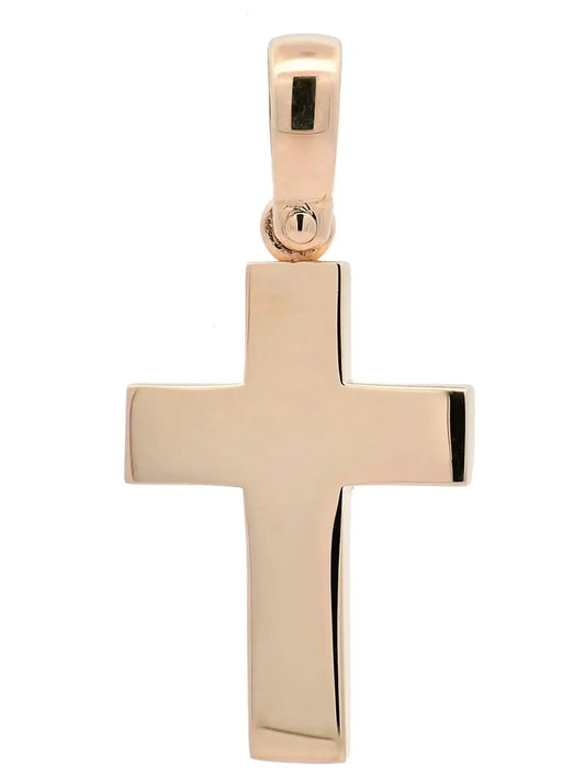 Anhänger für Halskette Kreuz echt massiv 585-14 Karat Gold