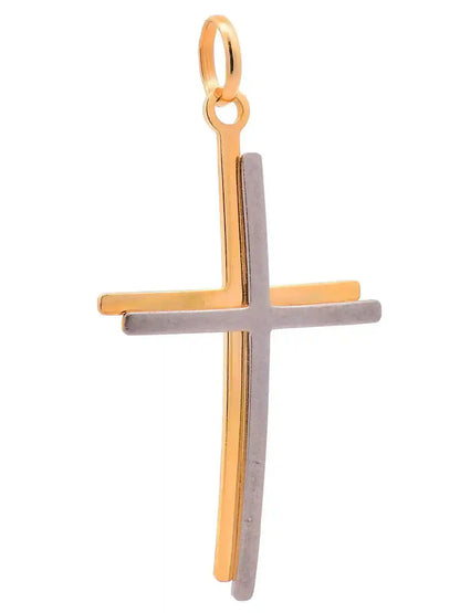 Anhänger für Halskette Kreuz echt massiv 585-14 Karat Gold - Firma Holzenplotz - Silberketten-Goldketten.de 
