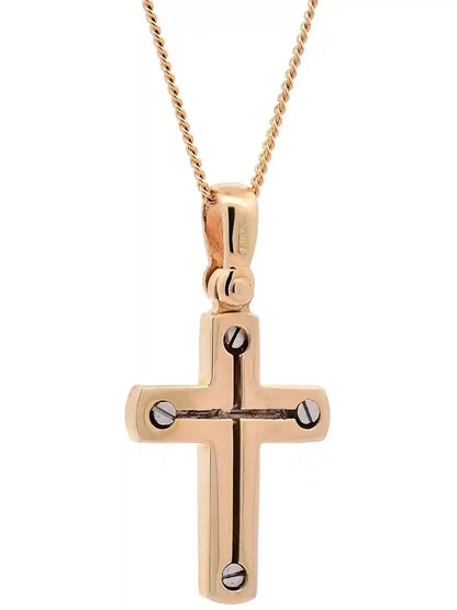 Anhänger für Halskette Kreuz echt massiv 585-14 Karat Gold - Firma Holzenplotz - Silberketten-Goldketten.de 