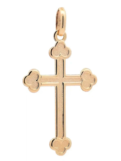Anhänger für Halskette Kreuz echt massiv 585-14 Karat Gold - Firma Holzenplotz - Silberketten-Goldketten.de 