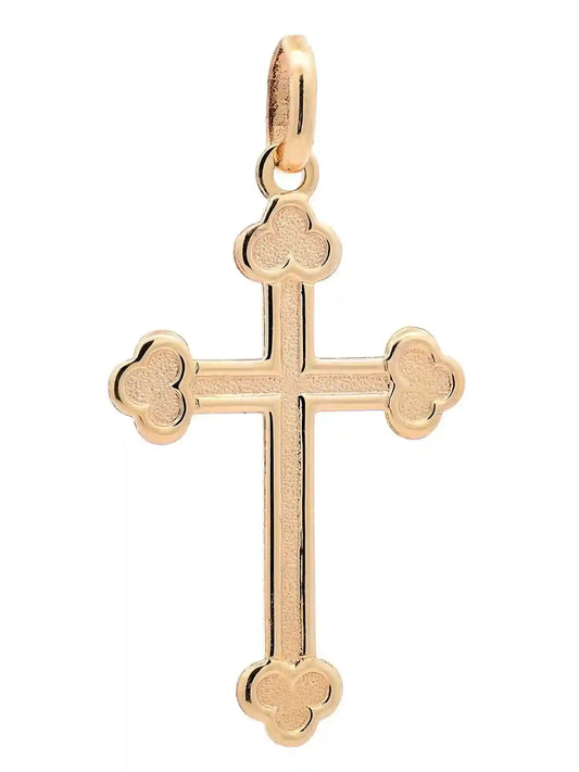 Anhänger für Halskette Kreuz echt massiv 585-14 Karat Gold - Firma Holzenplotz - Silberketten-Goldketten.de 