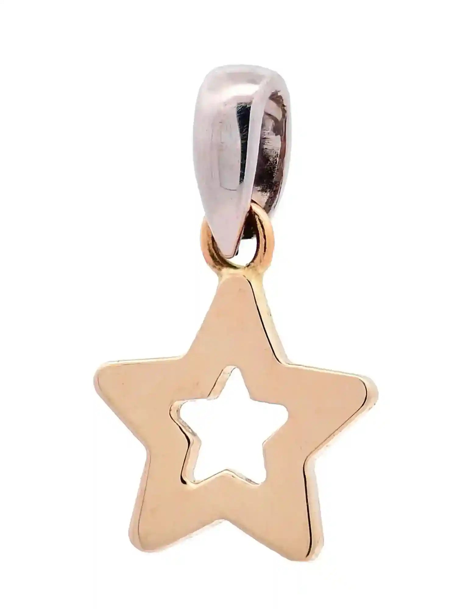 Anhänger für Halskette Sternchen echt massiv 585-14 Karat Gold - Firma Holzenplotz - Silberketten-Goldketten.de 