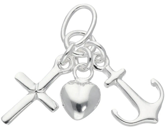 Anhänger Glaube - Liebe - Hoffnung 925 Silber - Firma Holzenplotz - Silberketten - Goldketten.de