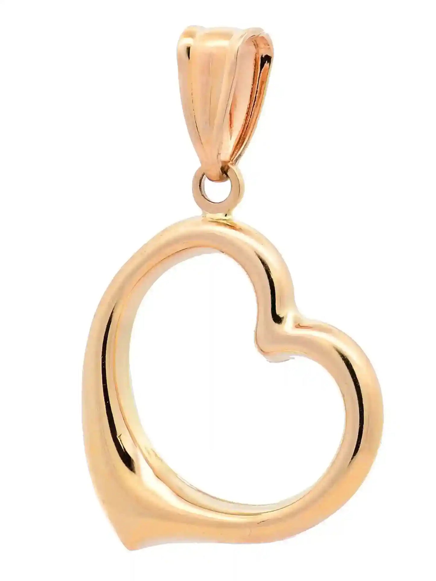 Anhänger Herz 585 Gold mit massiver Goldkette 1,1 mm