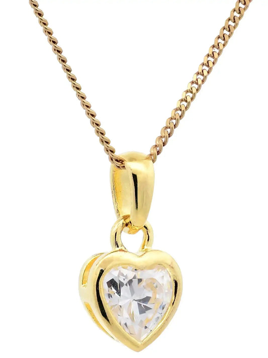 Anhänger Herz  925 Sterlingsilber vergoldet mit verg. Silberkette