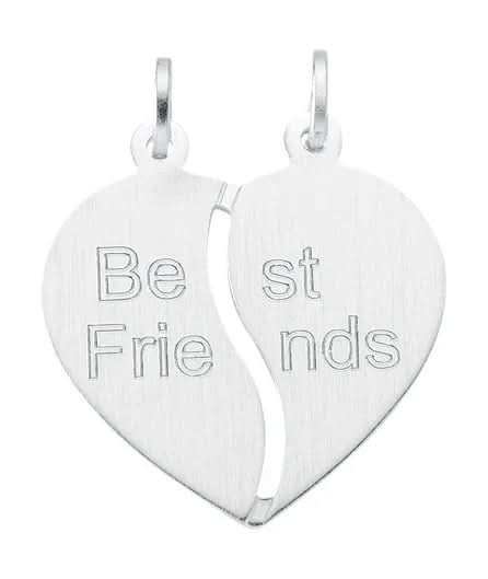 Anhänger Herz Freundschafts Herzanhänger "Best Friends" massiv 925 Ste - Firma Holzenplotz - Silberketten - Goldketten.de