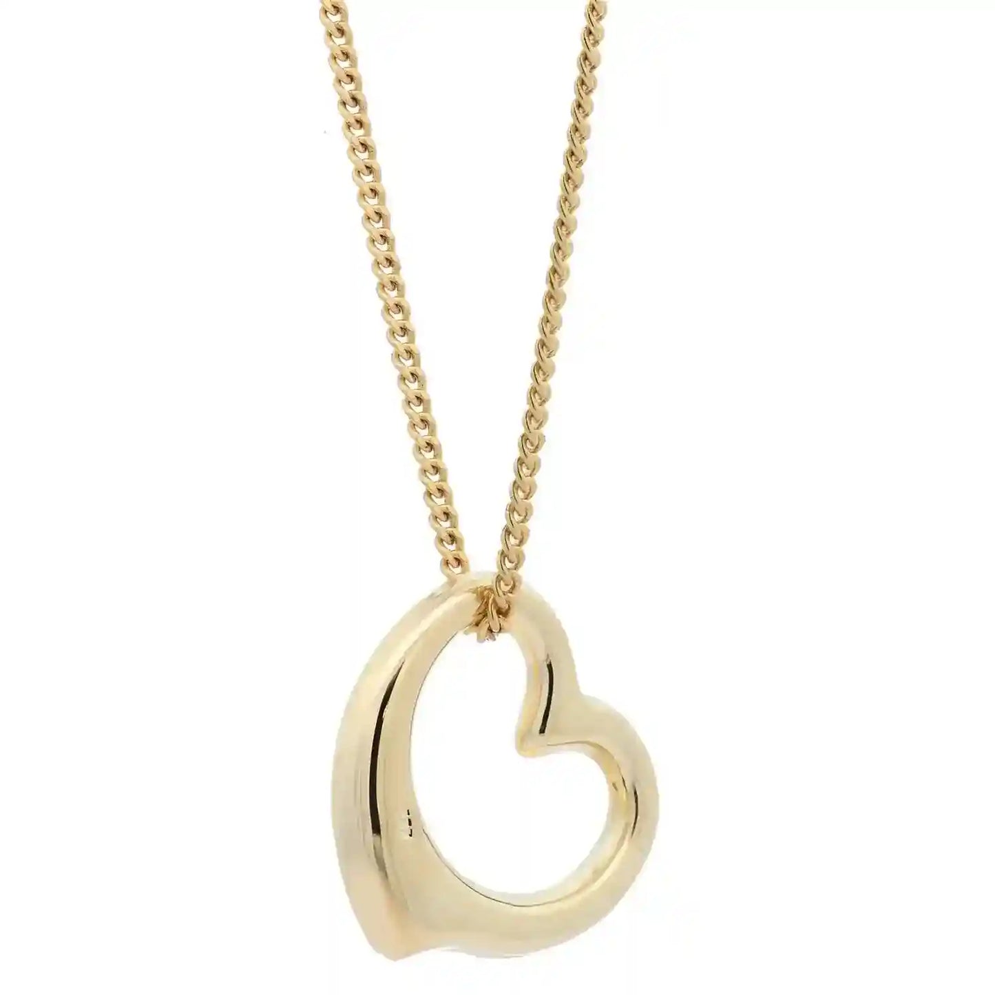 Anhänger Herz massiv 333 -8 Karat Gold mit vergoldeter Silberkette